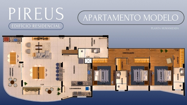 APARTAMENTO LUXUOSO NO CENTRO 